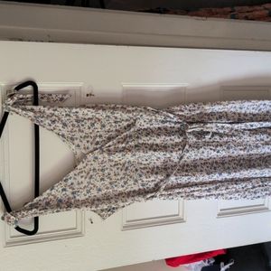 LAST CHANCE BF DONATION Boho Faux Wrap Floral Knit High Low Midi Dress